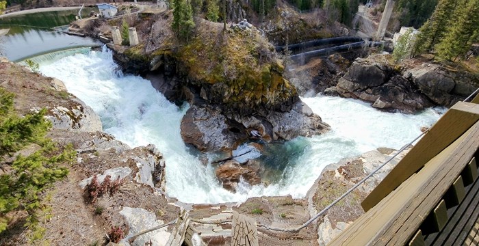 The Shuswap Falls are located in the north Okanagan. 