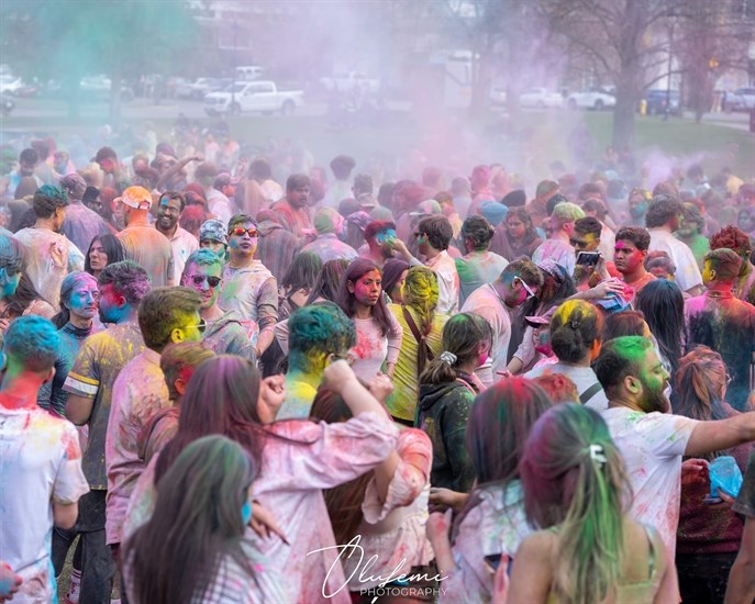 Holi Festival filled Riverside park with colour in Kamloops. 