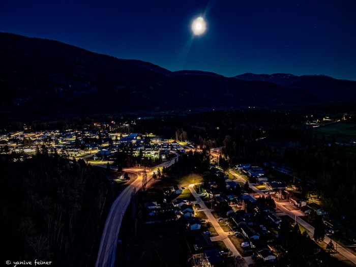 This bright moon was captured in night skies over Salmo. 