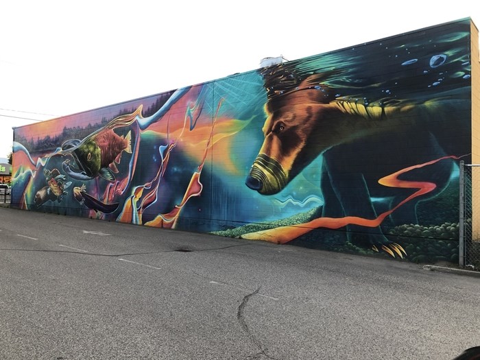 This mural is found in the Rutland area in Kelowna. 