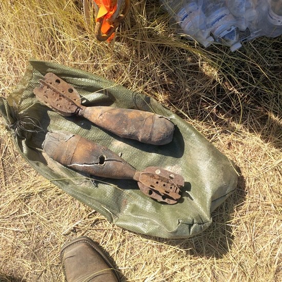 Over 2000 pounds of Unexploded Explosive Ordnance was removed from Okanagan Indian Band land in 2014. 