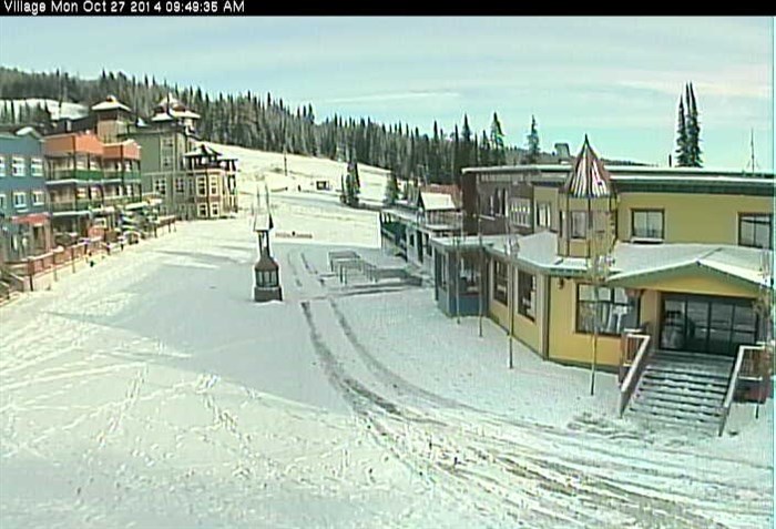 The view of Silver Star Village from the Silver Star Mountain Resort webcam on Monday, Oct. 27, 2014.