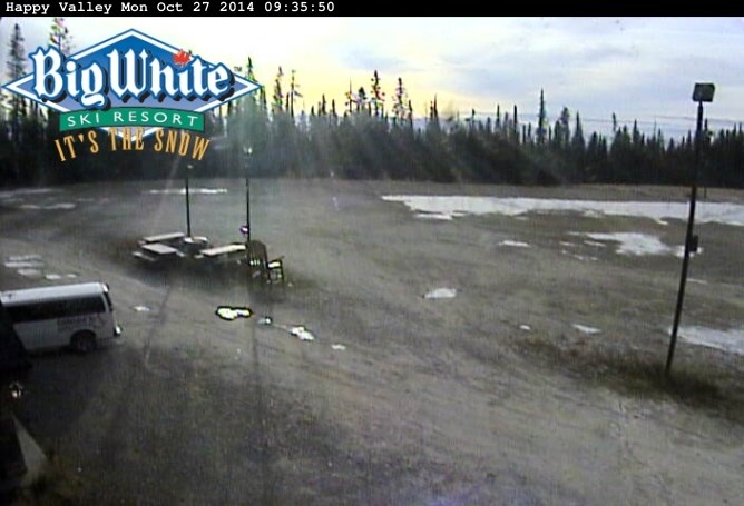 The view from the webcam at Big White Ski Resort on Monday, Oct. 27, 2014.