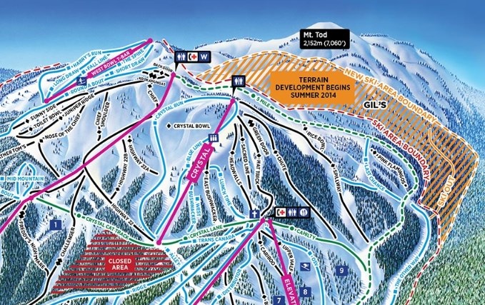 The Gil's has now been developed into an in-bounds ski area.