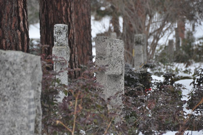 Pioneer section of the Kelowna Memorial Park Cemetery