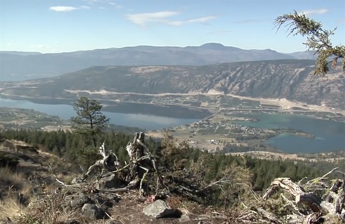 A screen shot of a view of Lake Country from a District promotional video.
