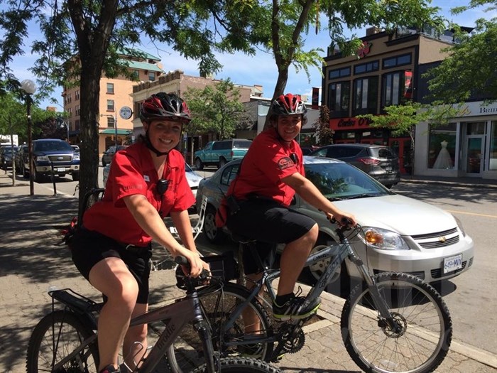 Jackie Redenmacher, left, and Timothy Crowe of the CAP team will be helping to patrol the streets in downtown Kamloops.