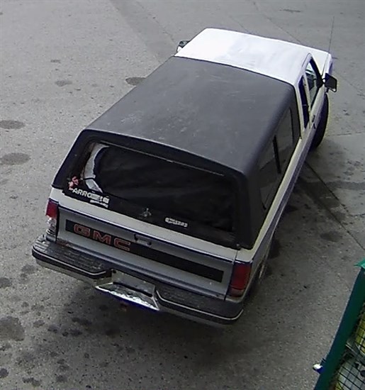 A view from behind of the suspect vehicle the RCMP are looking for.