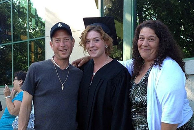 Eric Lavoie and his fiance Sophy Zaglis with daughter Christina Richard at her graduation.