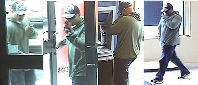 This man is suspected of stealing money from an ATM in Kelowna.