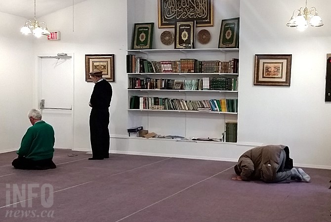 The main prayer room at the Kelowna Islamic Centre.