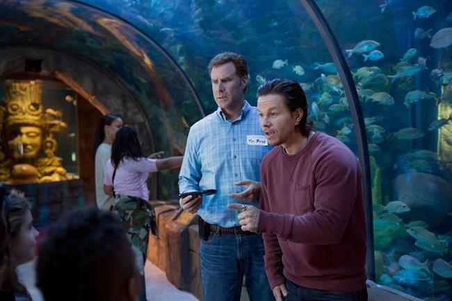 This photo provided by Paramount Pictures shows Mark Wahlberg, right, as Dusty Mayron and Will Ferrell as Brad Whitaker, in the film, 