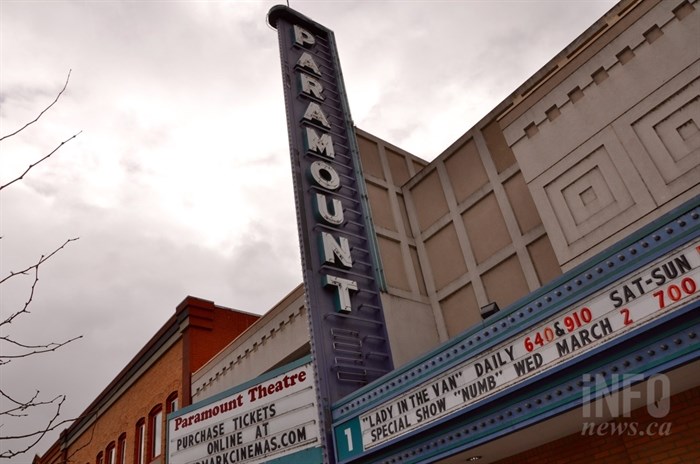 The Paramount Theatre sign in Kelowna is not heritage protected.