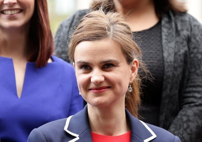 FILE PHOTO - In this May 12, 2015 photo, Labour Member of Parliament Jo Cox poses for a photograph.