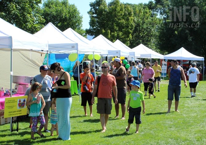 Local businesses set up tents at Overlanders Day to show attendees what they do on the North Shore.