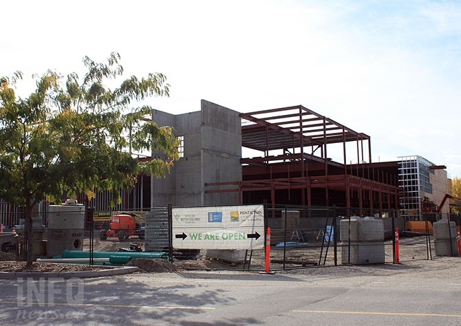 Gateway Casino's new Penticton casino will be completing the outer portion of the building soon, and is on time for completion next year.
