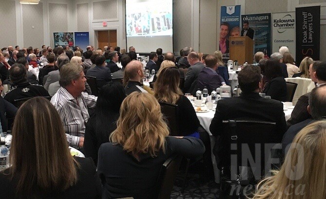 Hundreds of people attended Mayor Colin Basran's annual 'state of the city address' at the Coast Capri Hotel in Kelowna. 