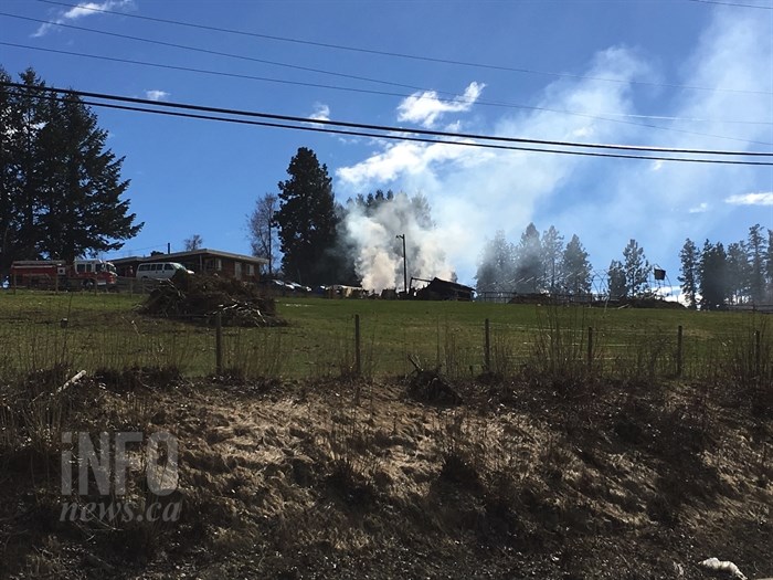 West Kelowna Fire Rescue had the fire under control in about 30 minutes. 
