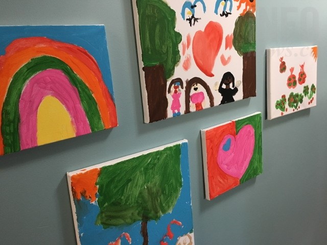 Before the Oak Centre, children would be interviewed at the police detachment. At the Oak Centre, they'll see bright artwork on the walls, be offered a snack and a drink before their interview, and a chance to play with a basket full of toys afterwards. 
