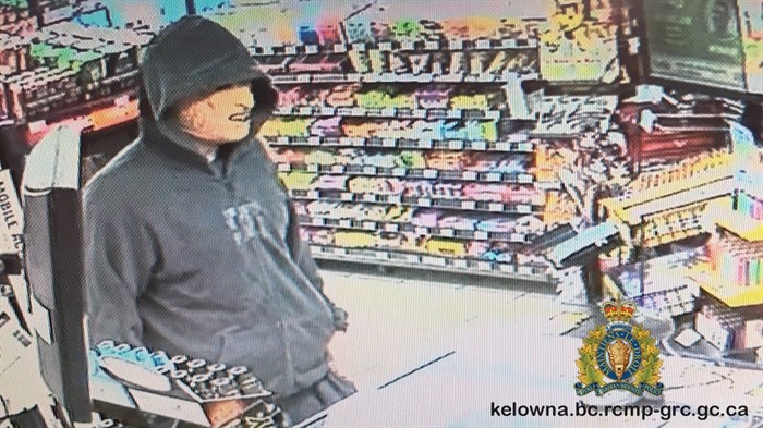 The suspect in today's, June 11, robbery at a Kelowna Mac's.