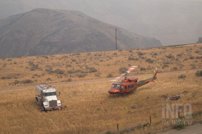 B.C. Wildfire crews are working with B.C. Hydro to address downed power lines in the Cache Creek area. 