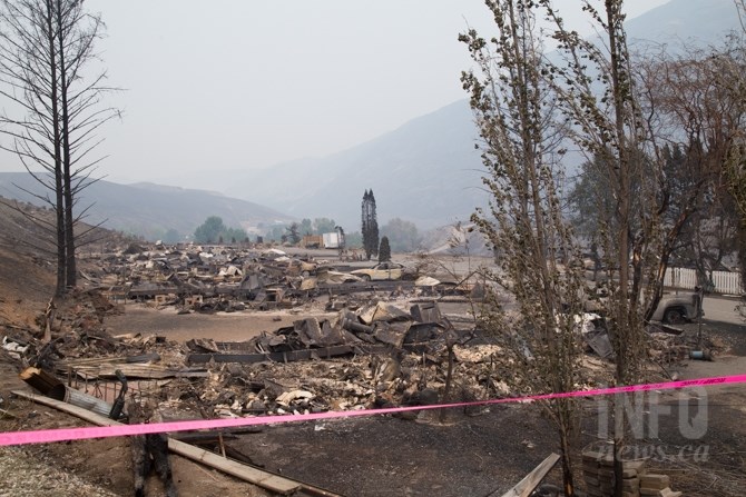 The Boston Flats trailer park was reduced to rubble after the Ashcroft Reserve fire. 