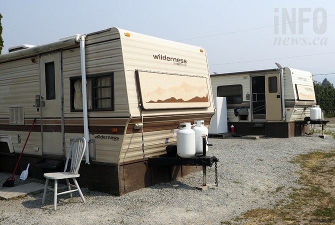 Four of Roseridge's six foreign workers live in these two travel trailers the Canadian government says are unlivable. 