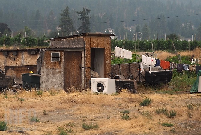 Sheila Kennedy says this is the laundry area at a West Kelowna fruit picker camp.