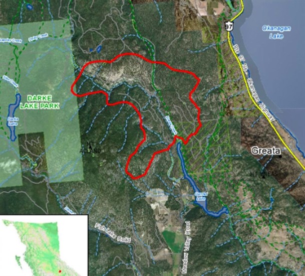 This map from the B.C. Wildfire Service shows the Finlay Creek wildfire.
