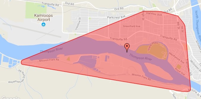About 782 customers in Kamloops were affected by a power outage.