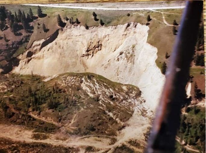 This was the 1984 slide below Highway 33.