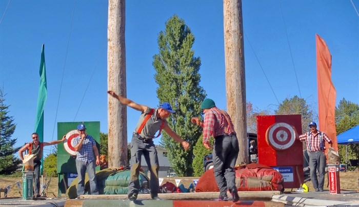 The West Coast Lumberjacks pictured during a show in Comox.