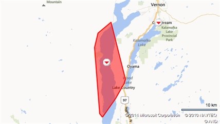 2489 homes were without power because of a downed Lake Country hydro pole, June 18, 2014.