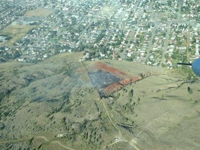 The scene of an extinguished fire in Kamloops on July 11, 2014.