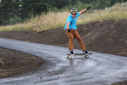 Ben, who is new to the sport this year, is enjoying the new longboard park so far.