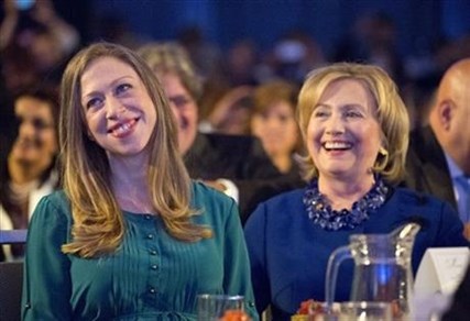 Chelsea Clinton, left, daughter of former Secretary of State Hillary Rodham Clinton.