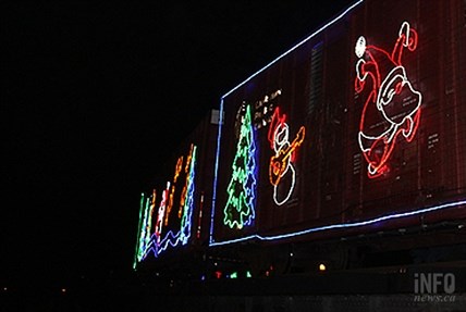 The holiday train pulled into Kamloops Tuesday, Dec. 16, 2014.