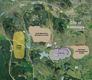 The site map of the proposed Ajax mine.