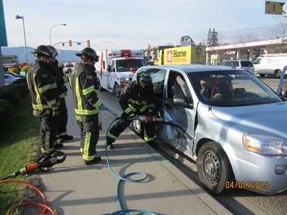 The Vernon Fire Department attended the scene of a two vehicle accident the morning of April 7. 