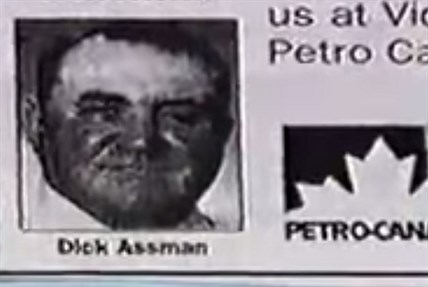 The newspaper ad that made Dick Assman famous.
