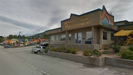 An excavator was stolen from Pacific Rim on Dartmouth Road in Penticton in May.