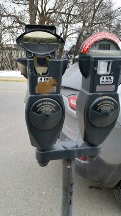 The clock faces from over 72 parking meters were pulled out during a recent vandalism spree in Vernon. 