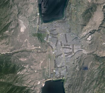 A satellite view of the Penticton River Channel. Over 100,000 people float down the waterway each year.