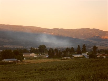 The fire had grown to 3.5 ha by 8 p.m.