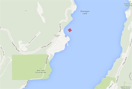 A man in his 40s died from a head injury suffered while riding a personal watercraft in Traders Cove on Okanagan Lake.