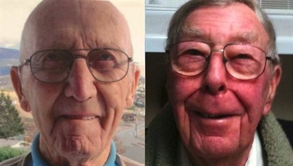 John Furman, 95, (left) the accused killer, and William May, 85, the deceased. 