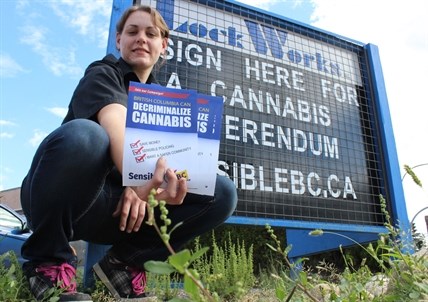 Kim Wall of LockWorks says all types are signing the petition to kickstart a referendum to change cannabis rules.
