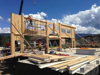 Construction is coming along on the rebuild of the Enderby Super Save. This picture was posted to Facebook Sept. 25. 