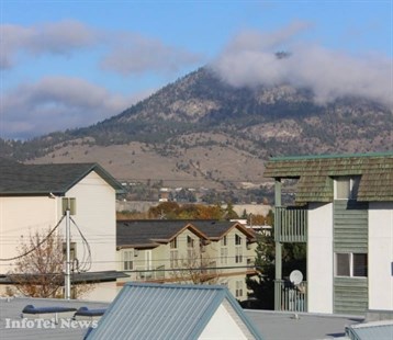 The clouds will clear and the sun will shine this weekend across the region. The view looking northwest from downtown Penticton.