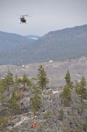 HETS (Helicopter External Transport System) rescue by Penticton Search and Rescue and Eclipse Helicopters similar to the one performed in Naramata on Oct. 19, 2013.